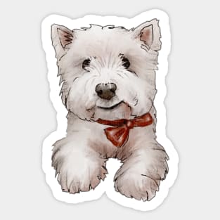 Puppy Westie Smiling Sticker